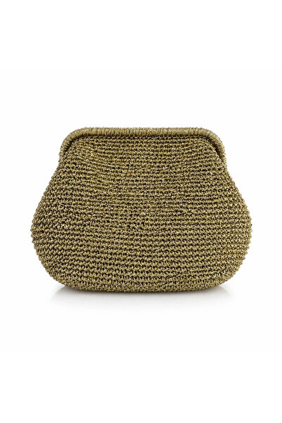 Aria Çanta – Gold El Yapımı Örgü Clutch & El Çantası