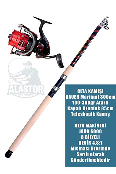 ALASTOR Olta Seti Olta Kamışı Olta Makinesi Kıyı Tatlı Su Göl Deniz Olta Seti...