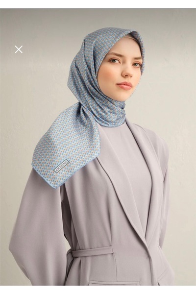Armine Çiçek Desenli İpek Tivil Eşarp 9307D 07 (T)