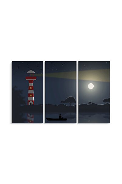 PRINTFINIT Tablou Canvas Pescaru | 3 Piese