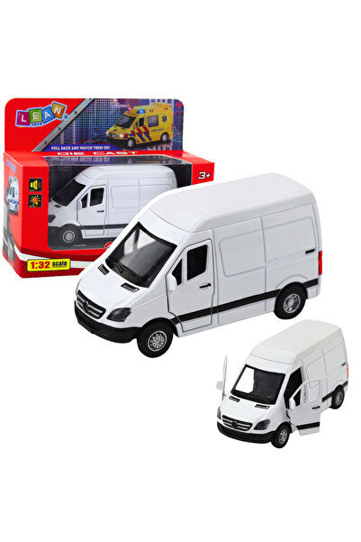LeanToys Mașină de transport metalică cu mecanism Pull Back