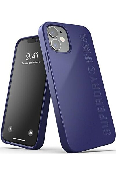 SUPERDRY Husă iPhone 12 mini Compostabilă granat/navy 42626
