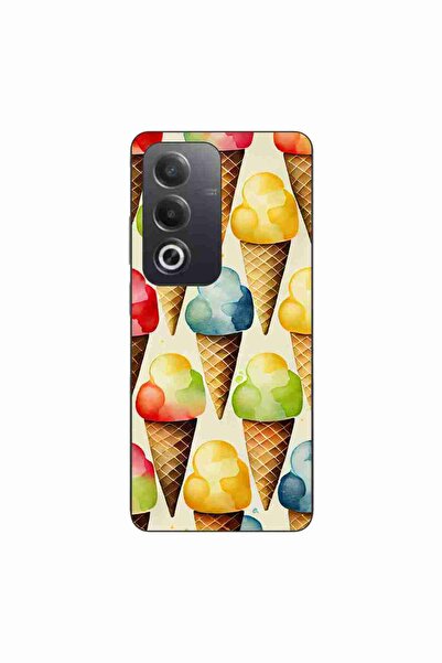 OEM Калъф, съвместим с Oppo A80, силиконов гел TPU модел с десен на сладолед