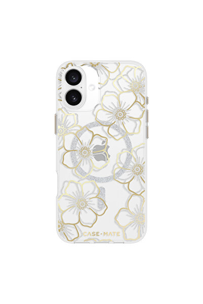Case-Mate Floral Gems MagSafe - Husă iPhone 16 Plus (Auriu)
