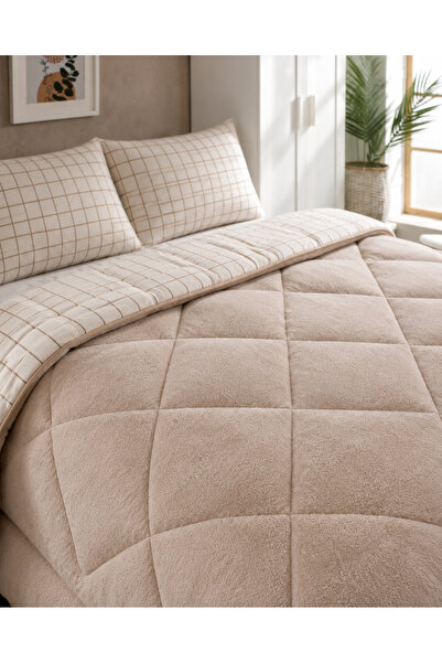 Newsevinç Ev Tekstili Welsoft Double-Sided Luxury Comforter Set with Pillowca...