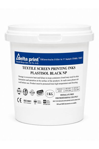 DELTA PRİNT PLASTISOL BLACK (PLASTISOL SİYAH)