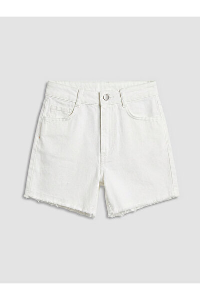 LC Waikiki RMZ GİYİM FARKİLYA Pantaloni scurți din denim pentru fete cu aplic...