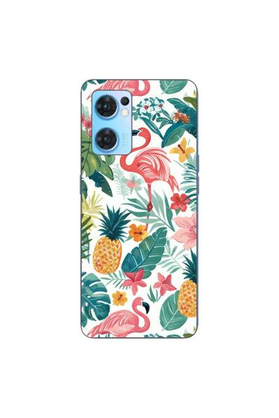 OEM Husa compatibila cu Oppo Reno7 5G Silicon Gel Tpu Model Tropical Pattern