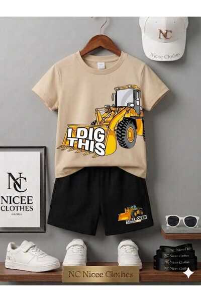 NC Nicee Clothes Tricou și pantaloni scurți de vară pentru copii, unisex (imp...