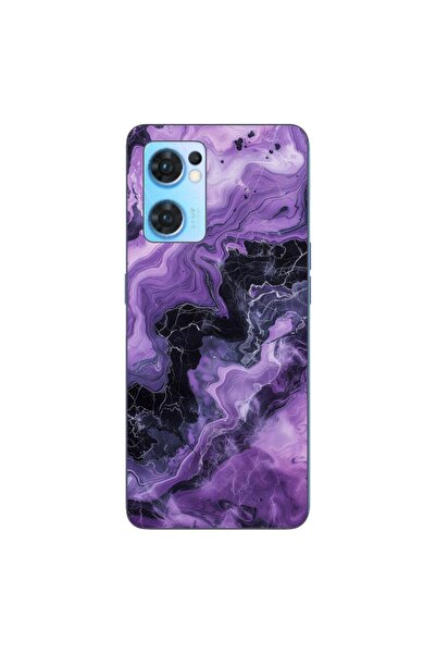 OEM Husa compatibila cu Oppo Reno7 5G Silicon Gel Tpu Model Abstract Purple M...