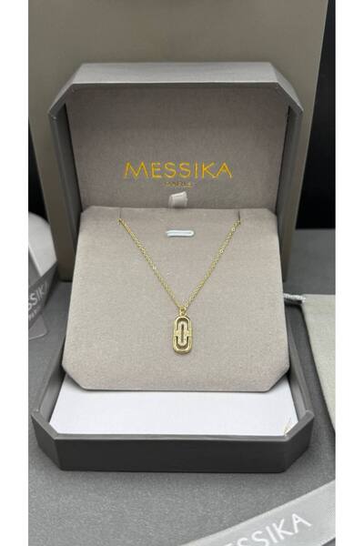 Generic Misyka Lock Shape Chain with Accessories - Gold