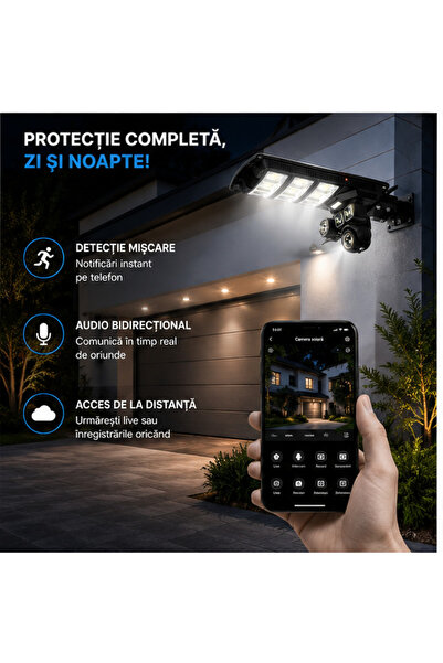 OEM Cameră de Supraveghere JRH ®   4G Solar, 450W, PTZ, 16000mAh, SIM, Viziun...