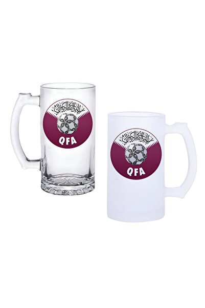 Ghostbastır Qatar National Team Beer Glass with Handle, Available in Frosted ...
