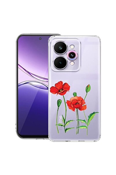 bestcase ¬Æ Husa Clear Slim Silicon Compatibila cu Realme 15 / 15 Pro, Red Po...