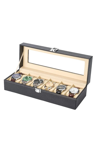 choice2 6 slot Slot Men Is Watch Box Box Black Watch Bracket Display Box Holi...