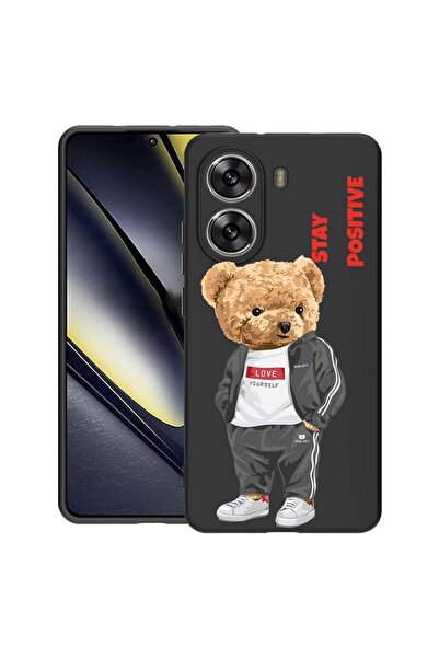 bestcase Husă pentru Poco X7 Pro 5G, Stay Positive - Ursuleț de pluș, Silicon...