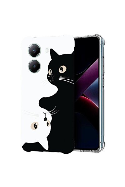 bestcase Husă Antișoc Compatibilă cu Poco X7 Pro 5G, Pisici Alb-Negru, 198823...