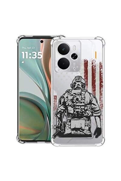 bestcase Husă pentru Realme 14 5G cu design Soldat American, Antișoc, Colțuri...