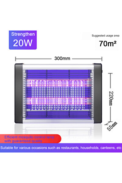 Choice6 AU Plug 20W Commercial Hanging Mosquito lamp Electric Shock Silent Mo...