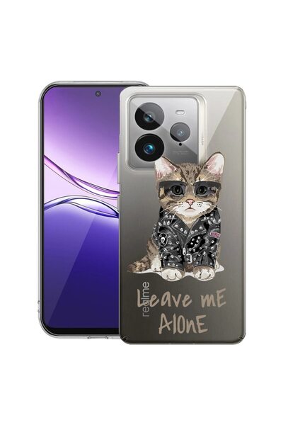 bestcase ¬Æ Husa pentru Realme GT 7 Pro cu Design Leave Me Alone Cat, Clear S...