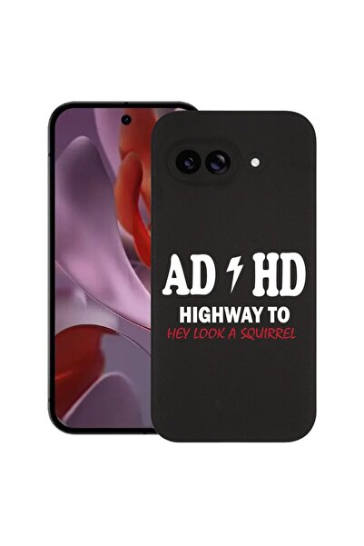 bestcase Калъф за Google Pixel 9a, AD/HD, Тънък силиконов 0.8ММ, Удароустойчи...