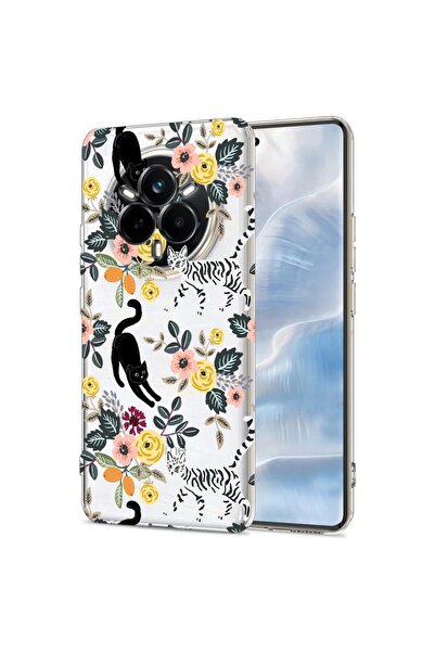 bestcase Husa pentru Realme 14 Pro 5G, BestCase¬Æ Clear Silicon 2MM, Cat Patt...