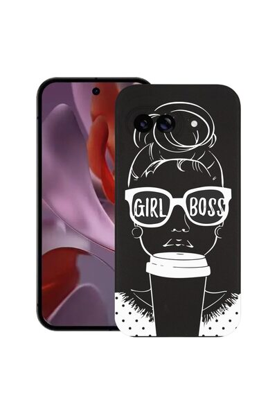 bestcase Калъф за Google Pixel 9a, Girl Boss, тънък силиконов 0.8 мм, удароус...