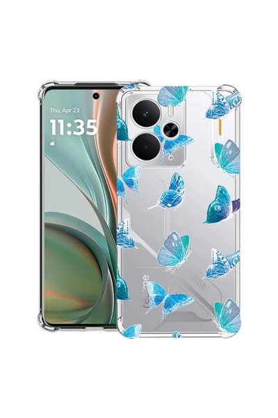 bestcase Husă pentru Realme 14 5G cu design fluture, anti-șoc, cu colțuri înt...