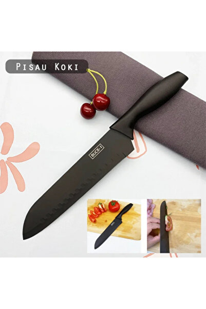Choice1 1pcs B PLYS Sharp Black Steel Kitchen Knife Set Stainless Steel Fruit...