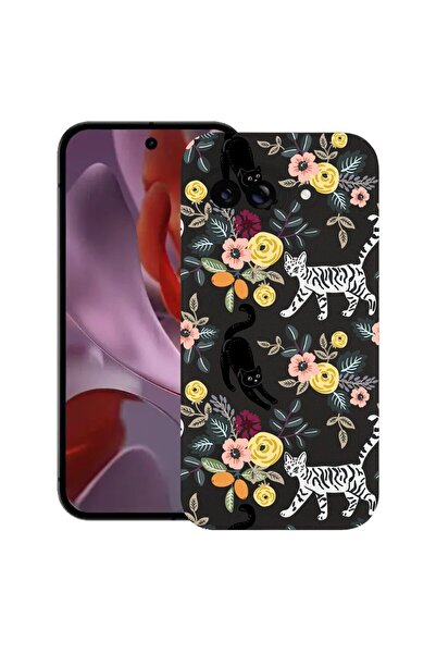 bestcase Калъф за Google Pixel 9a, с котешки мотив, тънък силиконов 0.8ММ, уд...