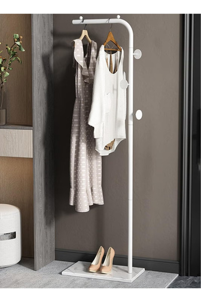 GGEROU Metal Coat Rack Freestanding, Coat Stand With 3 Hooks,Black Clothing R...