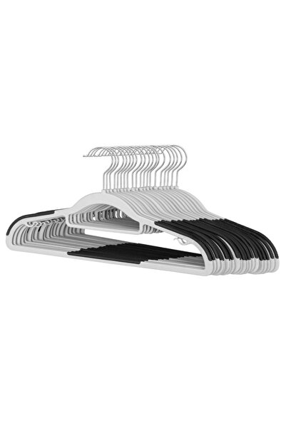 zola Set of 20 non-slip hangers, rotating hook, trouser bar, 21 × 42 cm