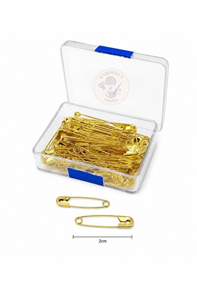 Kardelux 50’li Şeffaf Kutulu Çengelli İğne (2 cm)- Şal, Eşarp ve Kıyafet İçin...