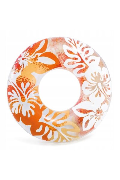 Intex Colac gonflabil pentru inot 91 cm Orange Flowers