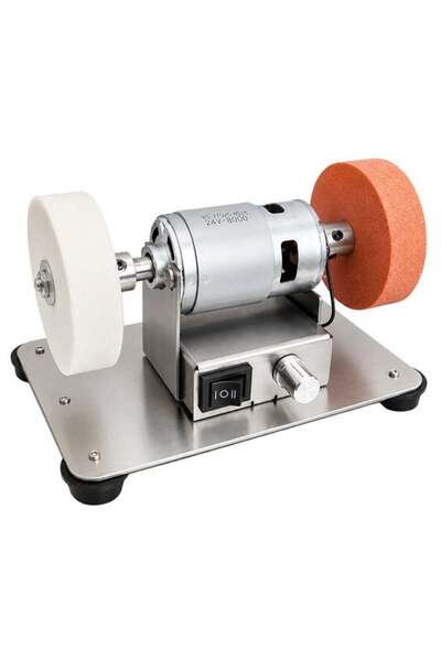 Powermaster AJ001 Mini Masaüstü Taşlama Ve Bileme Makinesi - 24V 8000 RPM Hız...