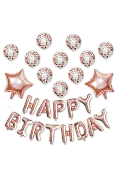 Flippy Happy Birthday Balloon Set with Stars and Confetti, Birthday Party Dec...
