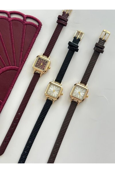 MERW Tobias Model Bitter Coffee Color Vintage Series Leather Cord Women Wrist Watch
