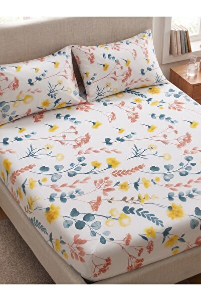 Maki Home Set cearșaf și față de pernă Makiteks, 100% bumbac, cu model de flo...