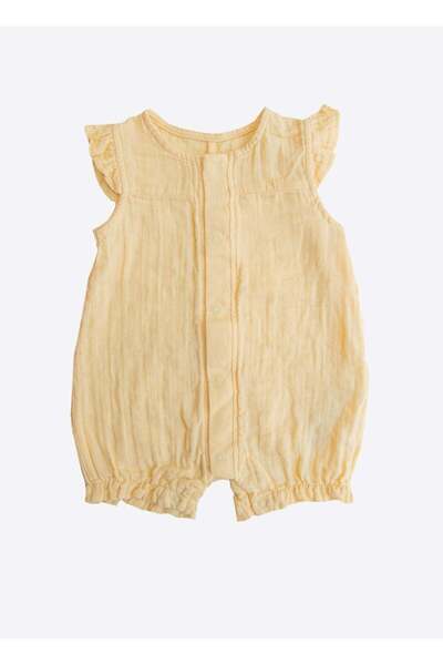 kitikate Organic Aliza Shorts Overalls Yellow