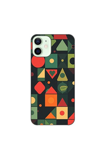 OEM Husa compatibila cu Apple iPhone 12 Mini Silicon Gel Tpu Model Retro Shapes