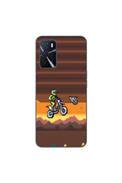 OEM Husa compatibila cu Oppo A16 Silicon Gel Tpu Model Pixel Art Motorcross