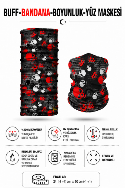 HopeWay Home Buff Bandana Guler pentru gât Mască de față pentru motocicliști,...