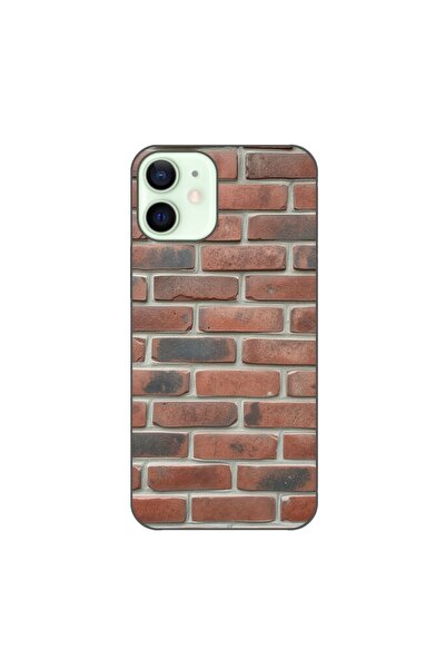 OEM Husa compatibila cu Apple iPhone 12 Mini Silicon Gel Tpu Model Brick Wall