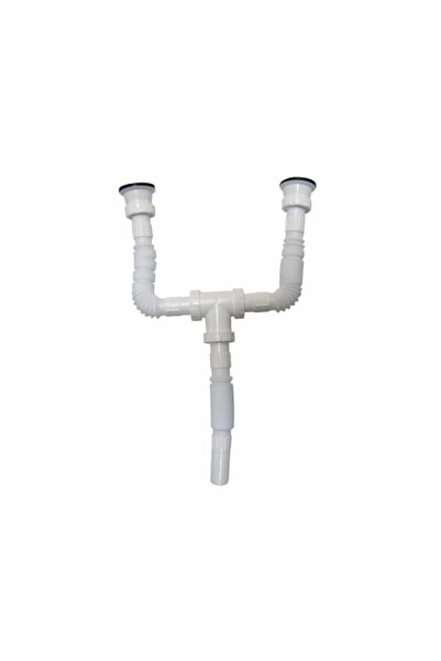 Z-Tools Siphon for double sink, adjustable connection, universal, white / 1253