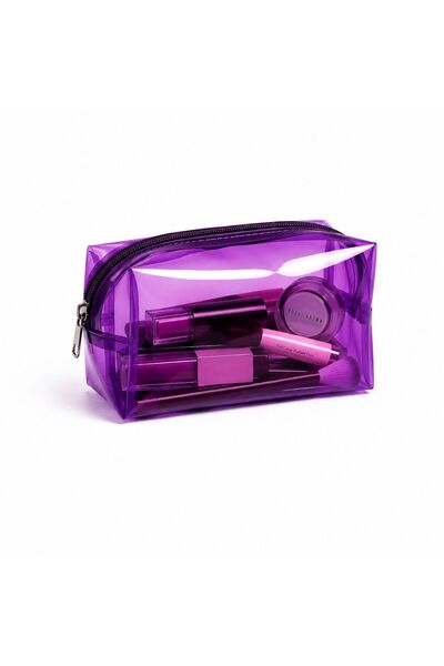 Kifi Transparent Makeup-Cosmetic Bag Purple