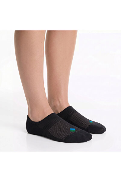 Bonny Silver Odor-Free No Show Booties Women's Black Silver Socks