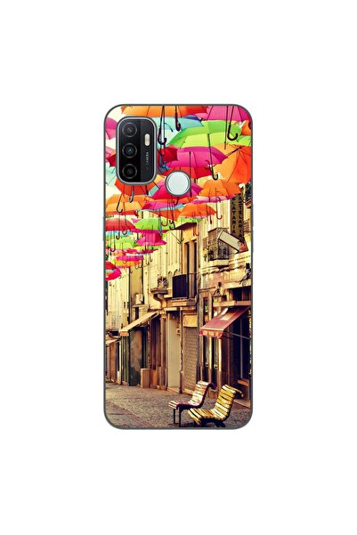 OEM Θήκη συμβατή με Oppo A53 από σιλικόνη gel TPU με σχέδιο πολύχρωμων ομπρελ...