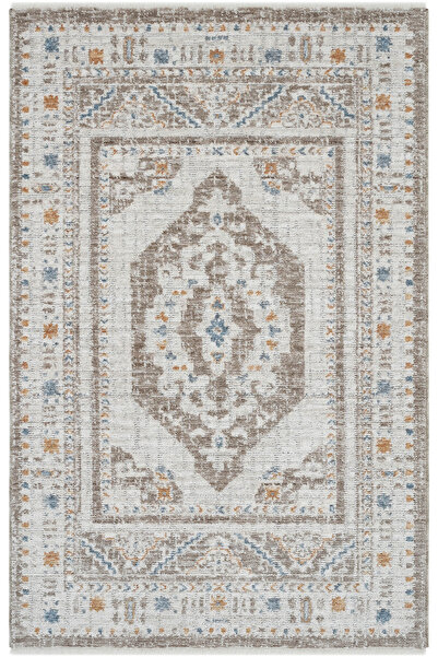 Cool Halı Belina Krem Vizon 160x230 4 Metre Halı Klasik Göbekli Eskitme Vinta...