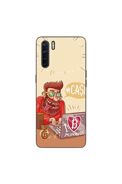 OEM Θήκη συμβατή με Oppo A91 από σιλικόνη gel TPU, μοντέλο BTC Mining