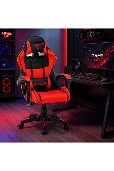 LedCorp Scaun de gaming Tron Thrones Roșu-Negru, Rabatabil, Spătar reglabil 1...